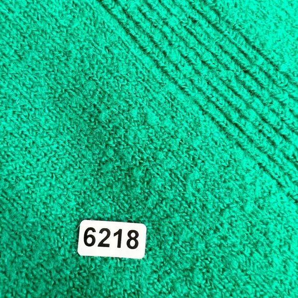 Halogen Wool Blend Sweater Womens Medium Green Turtleneck Raglan Sleeves Hi-Low - Picture 8 of 8